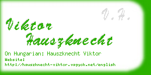 viktor hauszknecht business card